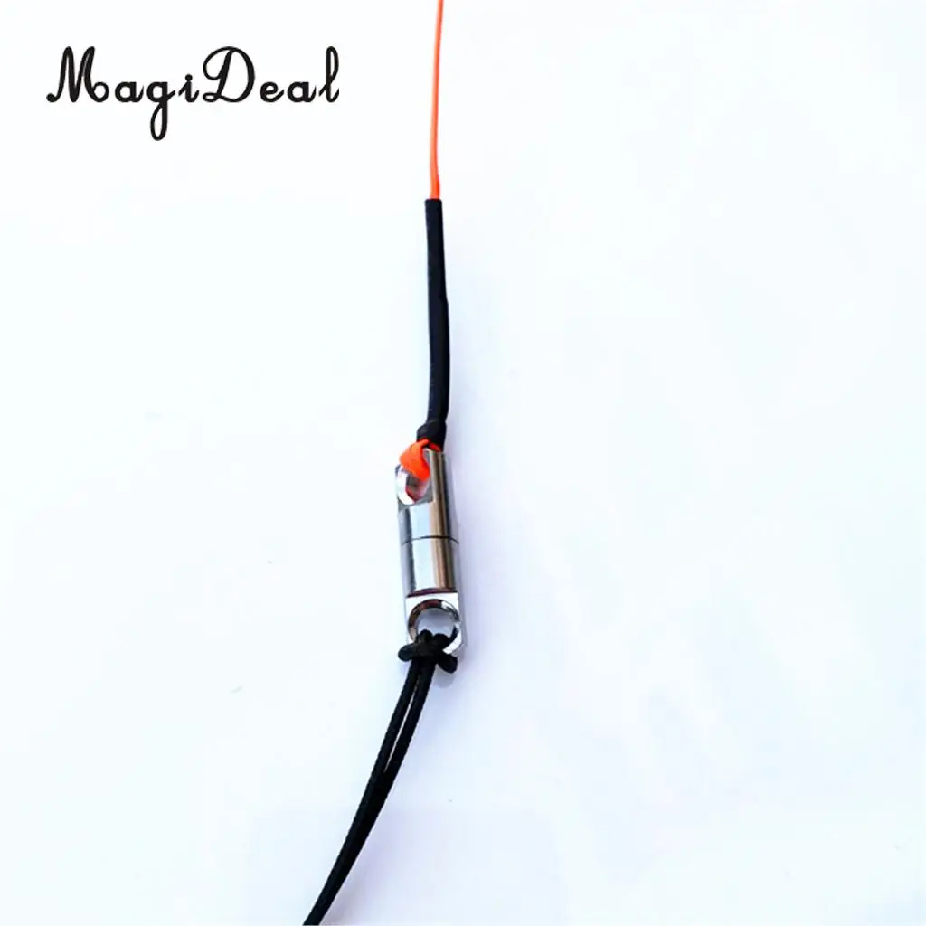 MagiDeal Professional Aluminum Alloy Finger Spool Reel & 30m Line Double End Bolt Snap for Underwater Scuba Diving Applications