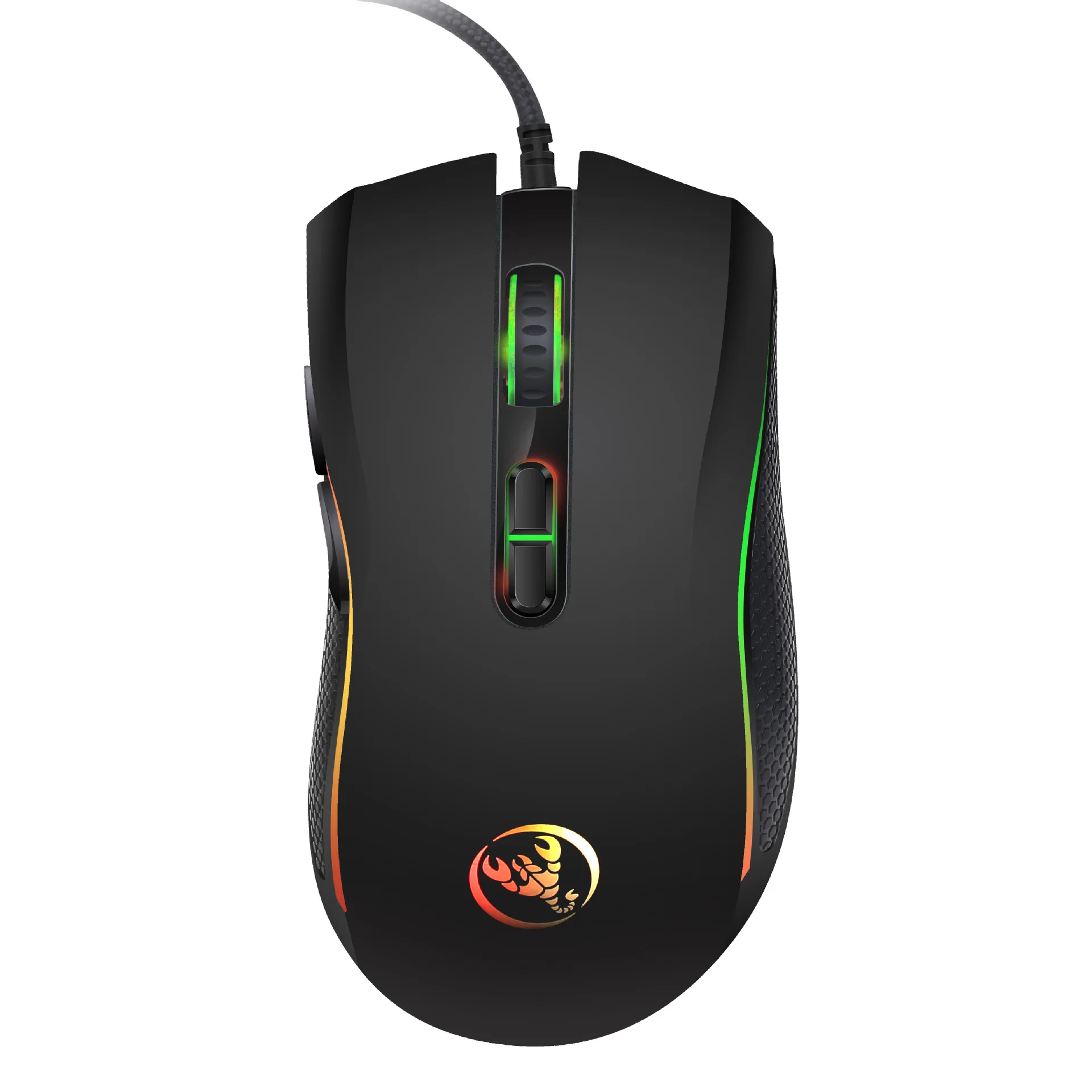 Hongsund  High-end optical professional gaming mouse with 7 bright colors LED backlit and ergonomics design For LOL CS