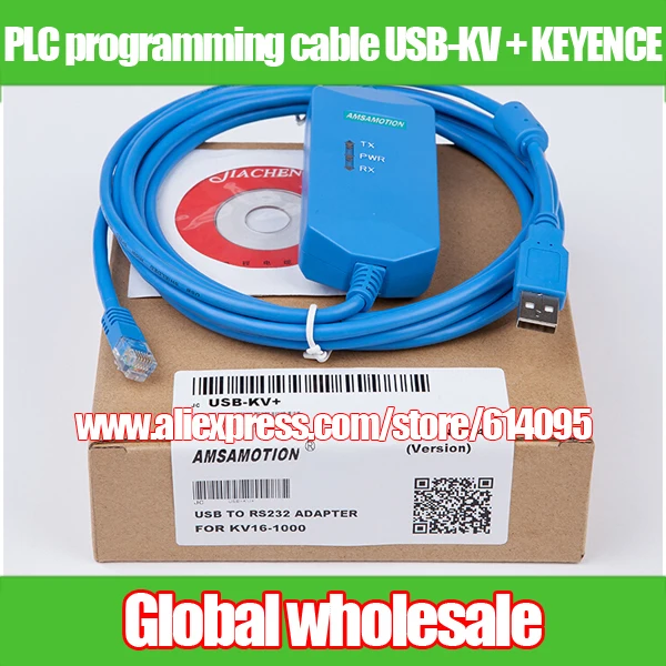 1 шт. PLC Кабель для программирования USB-KV+ KEYENCE/KV серии PLC совместимый кабель для загрузки данных линии для поддержки WIN7