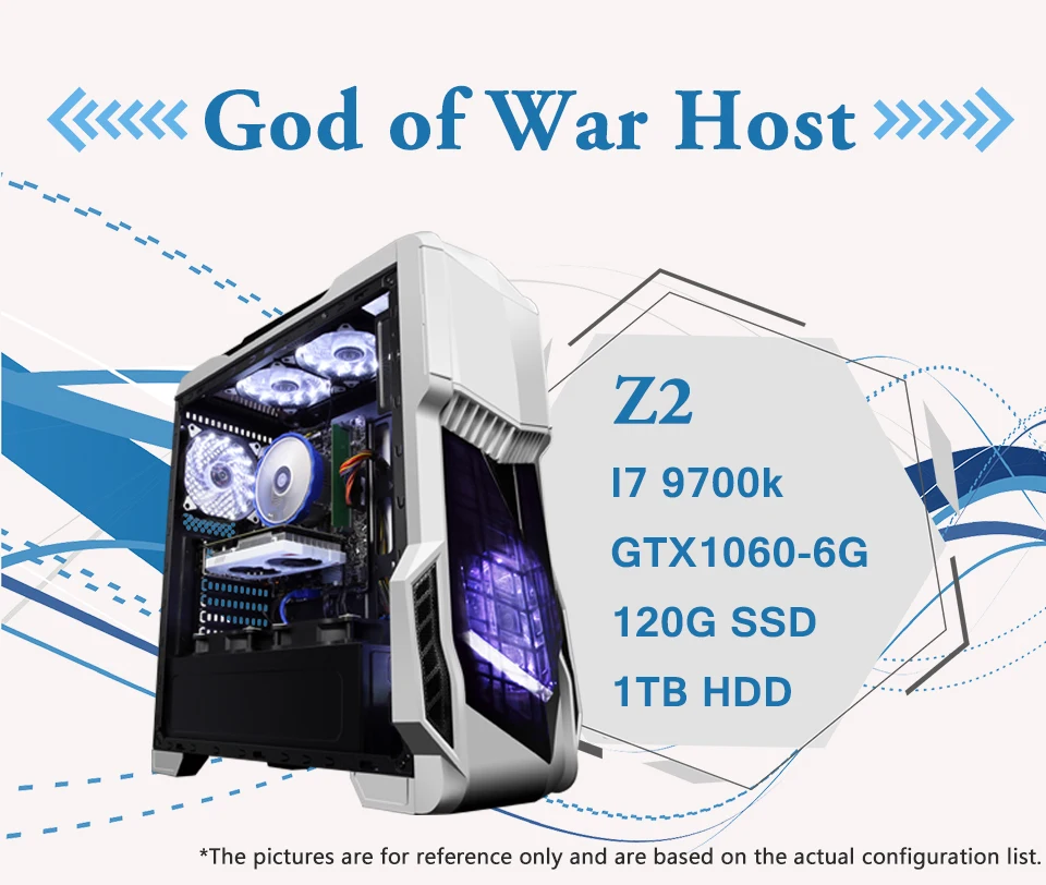 KOTIN Z2 игровой ПК Intel I7 9700 K GTX1060 6 ГБ GPU 120 ГБ SSD 1 ТБ HDD настольных игр ASUS B360M 8 GB Оперативная память компьютера PUBG 4 поклонников