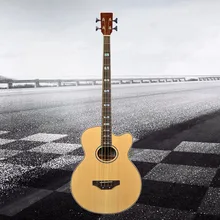 Guitarra acústica sólido eléctrica 4 cuerdas de acero Picea Asperata caoba corte de luz Electro