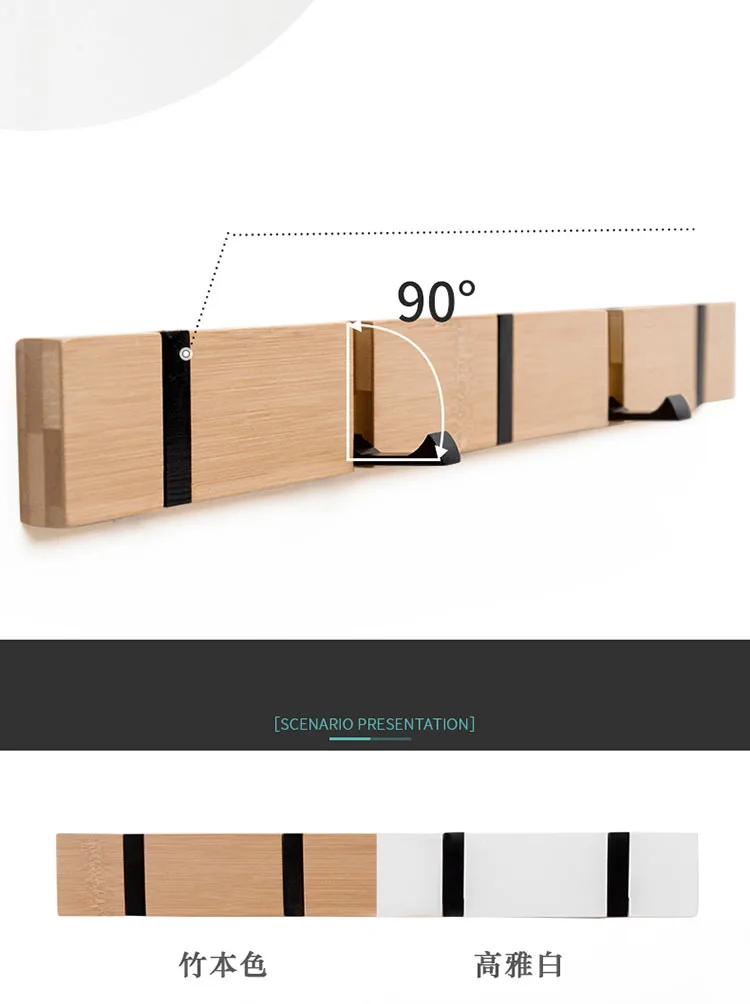 Baffect Складной настенный крючок деревянная домашняя декоративная настенная дверная вешалка для хранения одежды сумка шляпа держатель для ключей вешалка на стену