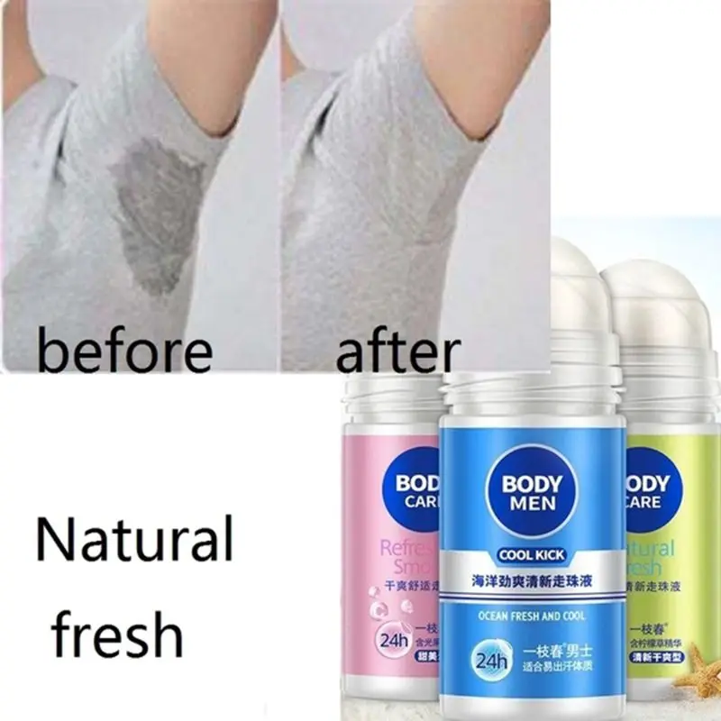 

50ml Odor Remover Rolling Bead Armpit Underarm Smell Removal Refresh Body Deodorant Liquid Water Summer Sweat Women Men Supplies