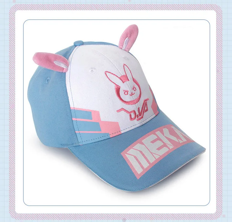 Игра OW D. va Косплей Костюм бейсбольная форма весна осень пальто, DVA Hana Song Кролик Косплей шляпа для женщин