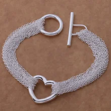 AH176 Горячая 925 стерлингового серебра браслет, 925 стерлингового серебра ювелирные изделия чистый свитшот с сердечками, картошкой-anoajeva bbqajsxa