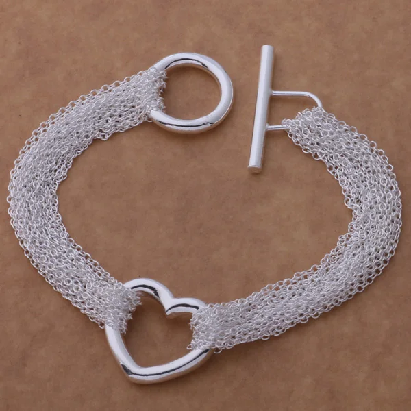 

AH176 Hot 925 sterling silver bracelet, 925 sterling silver fashion jewelry Net heart /anoajeva bbqajsxa