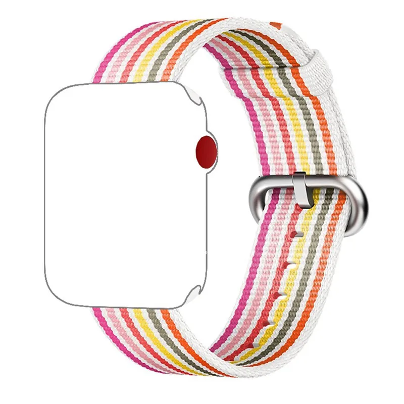 

ASHEI Fine Woven Nylon Strap for Apple Watch Band Replacement Stripe Wrist for Apple iWatch Series 3 2 1 38mm 42mm Watchbands