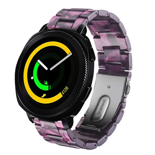 20 мм ремешок для часов из смолы для samsung galaxy watch active 2 S2 classic galaxy 42 мм ремешок amazfit GTR 42 мм браслет amazfit bip - Цвет ремешка: Violet