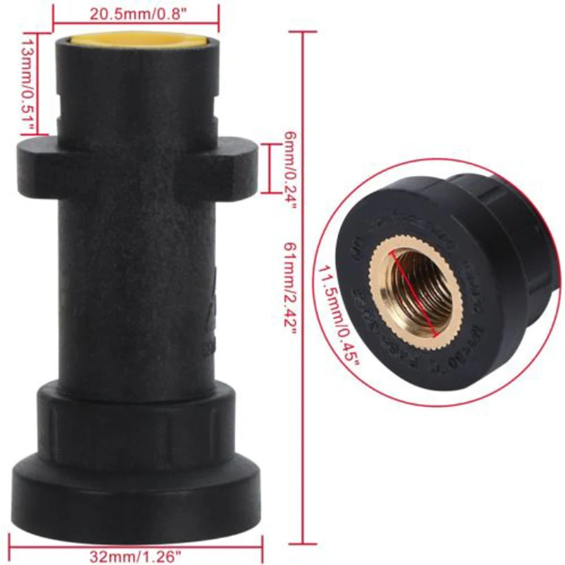 

Pressure Washer Adapter Connector Bayonet 1/4 BSP Foamer for Karcher K Series