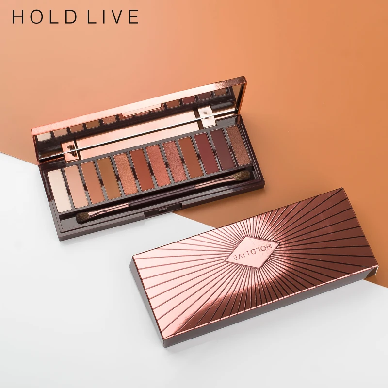 HOLD LIVE 12 цветов мерцающие тени для век палитра макияжа матовые телесные