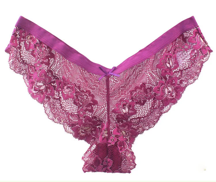 S-XL! Hot sale! l Women's Sexy Lace Panties Seamless Cotton Breathable Panty Hollow Briefs Plus Size Girls Underwear (17)