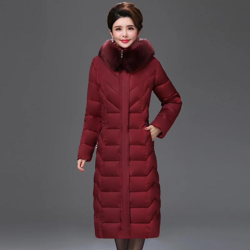 Высокое качество зимняя куртка женская X-long теплая утепленная женская пуховая куртка плюс большой размер 5XL 6XL стеганая парка парки