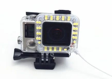 Светодиодный кольцевой светильник-вспышка для GoPro Hero 8, 7, 6, 5, 4, 3+ чехол-лампа для GoPro, аксессуары для экшн-камеры