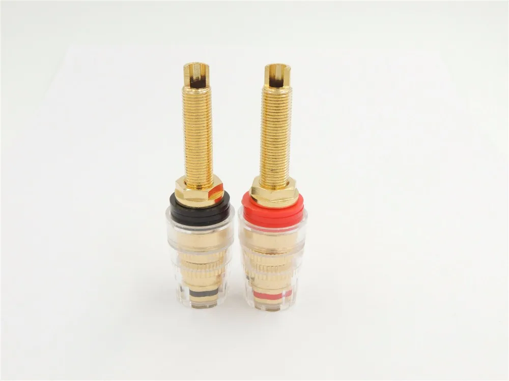 4Pcs Brass Crystal Binding Post for Thread Audio Speaker Amplifier 4mm