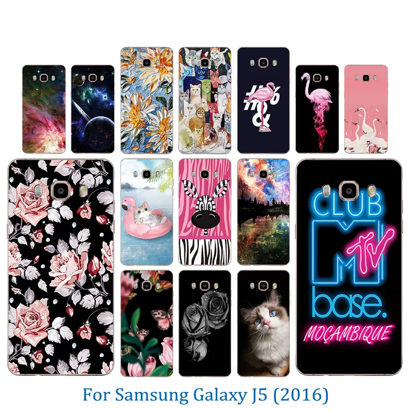 Phone Case 5.2 inch for Samsung Galaxy J5 2016 Back Cover J510 Coques Horse Pattern Silicon TPU Soft Luxury Anti Knock Shell |
