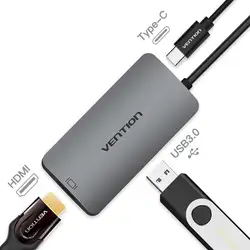 Перетащите Тип C к HDMI W/PD мощность Adapte usb тип-c 3,1 к USB 3,0 хаб женский для MacBook ChromeBook тип-c адаптер