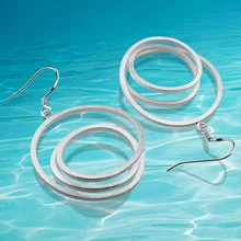 925 Оригинальные Серебряные модные серьги-кольца женские хорошее качество Твердые серебряные серьги для женщин