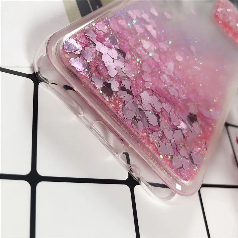 on Honor 8S Glitter Liquid Cover Silicone Soft Case for Huawei Honor 8S 8 S S8 KSE-LX9 Phone Bags Y5 2019 Qicksand Star Cases