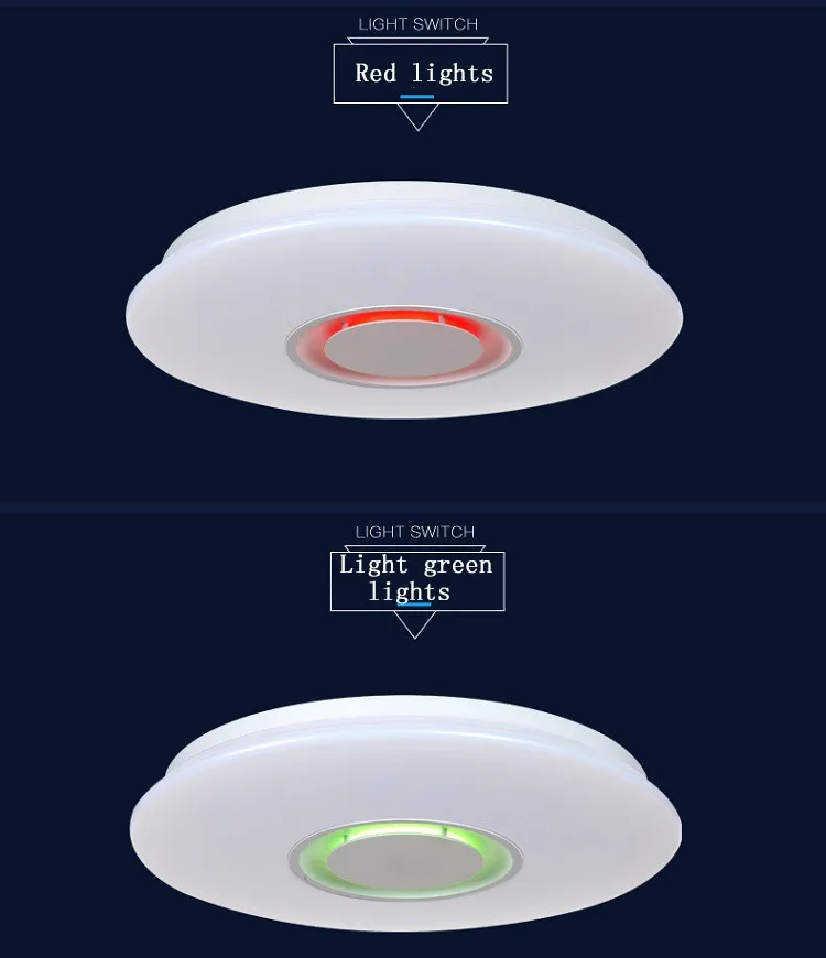 Затемняемый беспроводной пульт дистанционного управления приложение музыка Bluetooth светодиодный потолочный светильник с управлением ler stufenloses 24 Вт современный светодиодный потолочный светильник