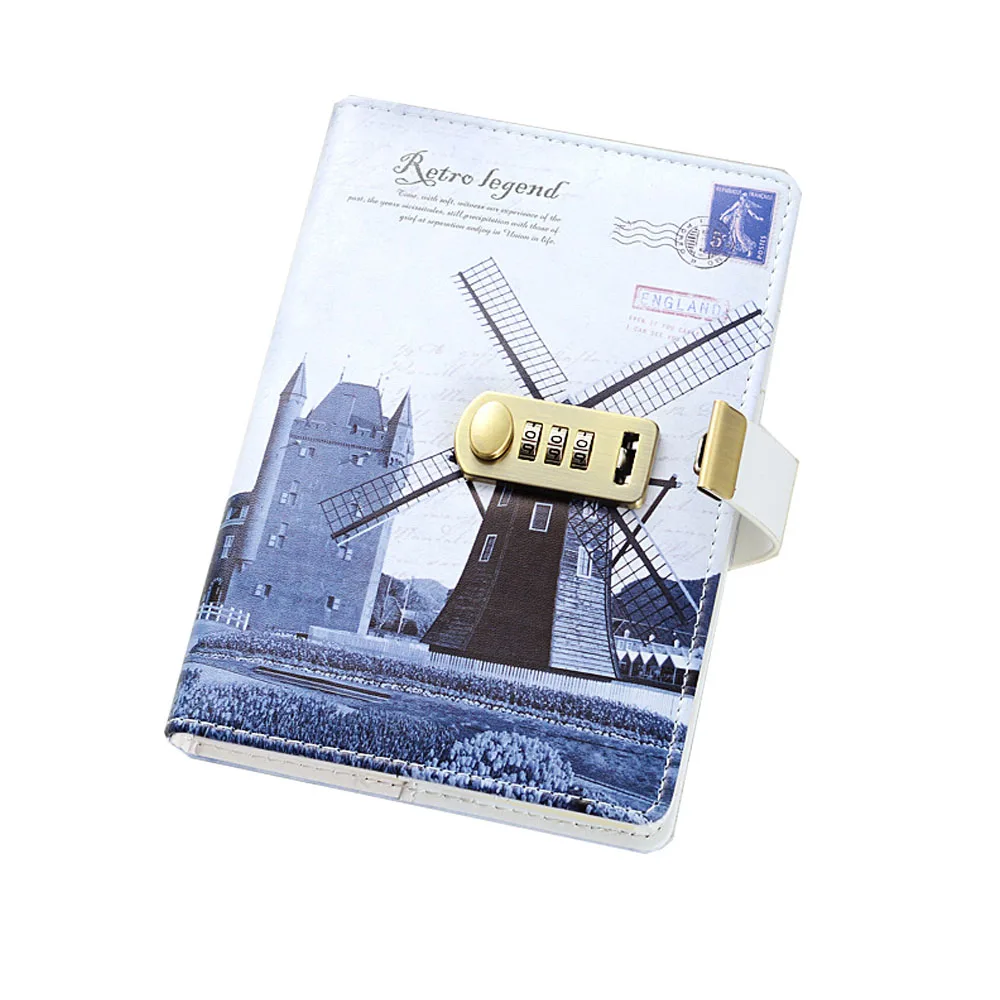 TATCAT А5 Размер винтажный замок для дневника кожаный замок дневник записная книжка для школы или офиса(ручка в комплект не входит) TPN111