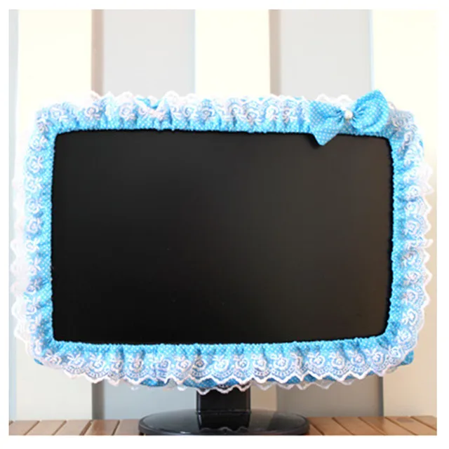 Lace fabric computer border cover display screen dust cover with