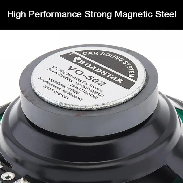 1pcs 5 Inch 100W Universal Car HiFi Coaxial Speaker Vehicle Door Auto Audio Music Stereo Full Range Frequency Speakers for Cars