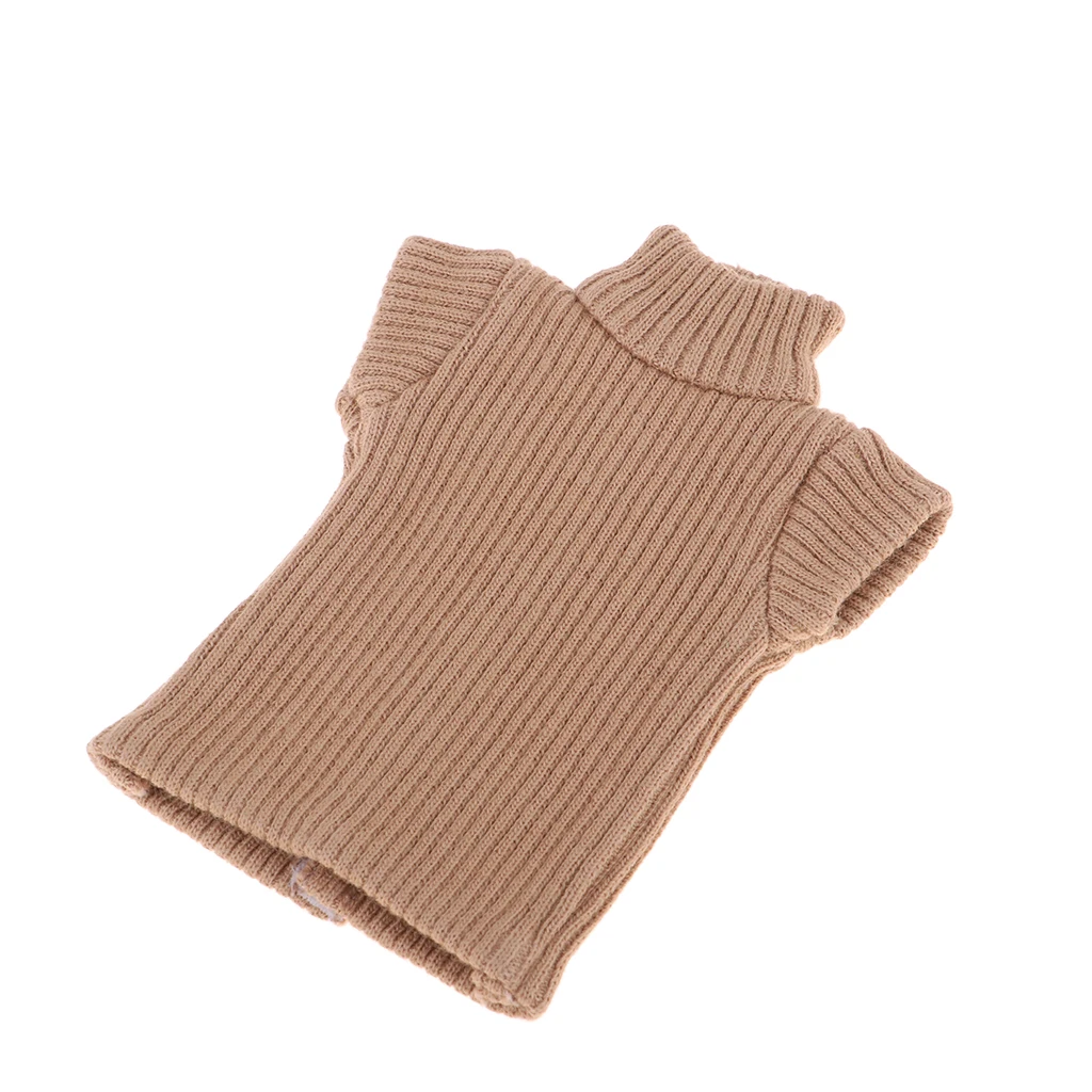  knitting wool material Handmade Doll Sweater Vest 11inch Doll Clothes Hand Knit Turtleneck Sweater For girls  Doll Fits 