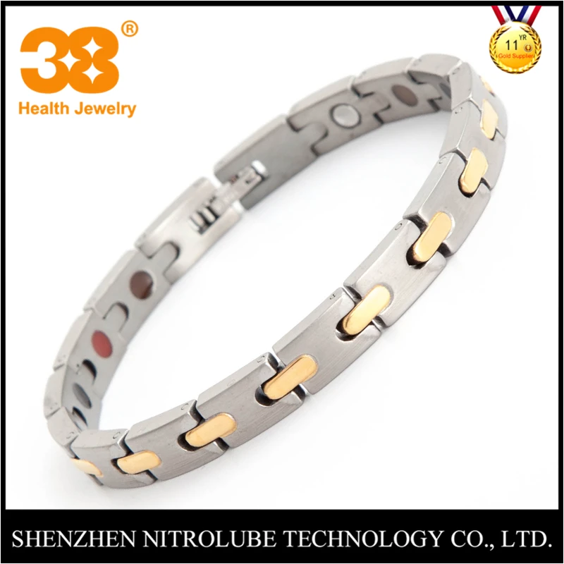 Trendy Germanium Health Care Power Men's Bracelet Bangles Titanium