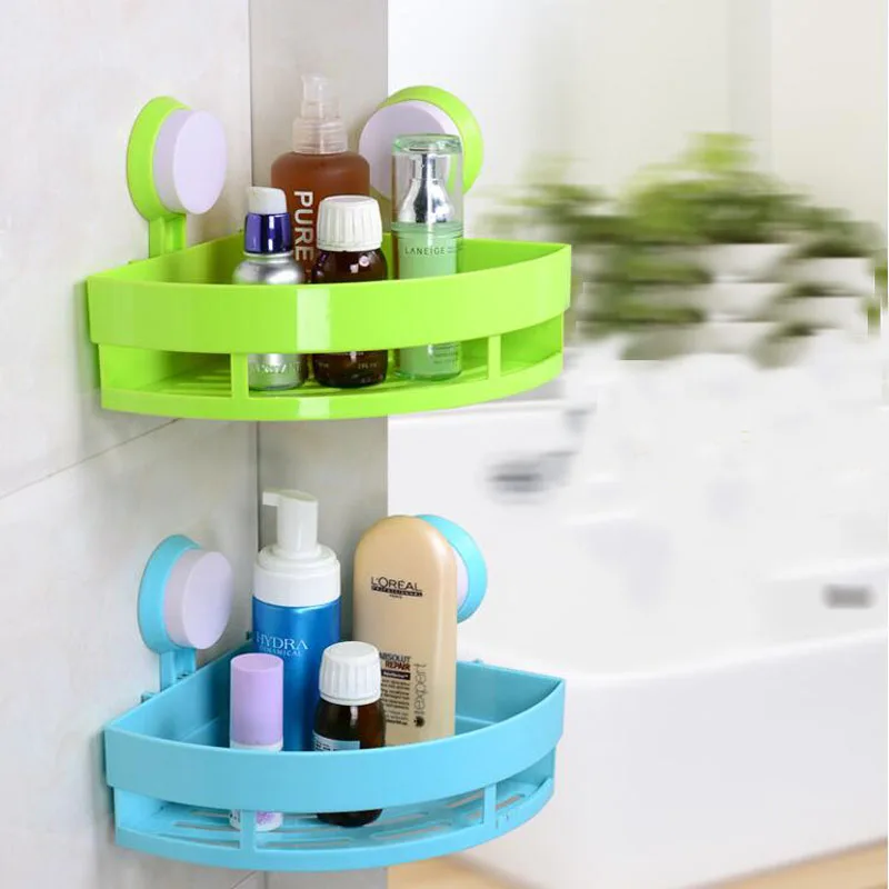 1pc Plastic Bathroom Shelf For Bathroom Accessories 4 Colors Rack