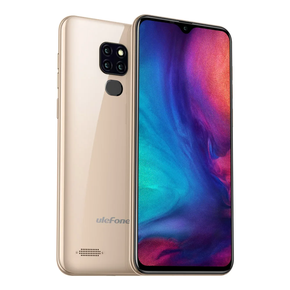 Ulefone Note 7P Mobile Phone Android 9.0 Cellphone 6.1" MT6761VW Quad Core 3GB+32GB Face ID 3500mAh Smartphone 3 Rear Cameras - Цвет: Золотой