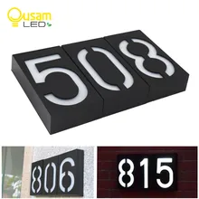 Solar 6 LED Bulb Lamp Illumination Doorplate Lamp House Number Outdoor Lighting Porch Lights With Solar Battery outdoor lighting doorplate solar lamp waterproof ip65 led solar light outdoor house indicating number solar number light