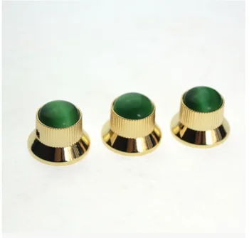 

Musical Instrument Accessories Electric Guitar Accessories 3pcs/set ST Electric Guitar Gilded Emerald Head Knob Button