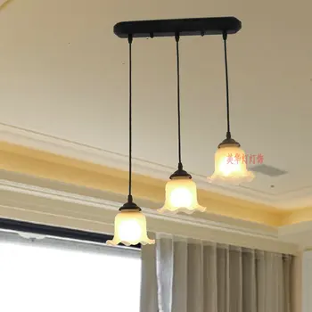 

Continental Retro Modern Iron Chandelier 3 simple Restaurant Bar Cafe head chandelier chandelier creative Flower-shaped ZX5