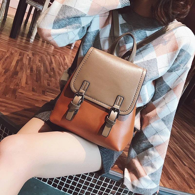 2018 Hot Fashion Women Backpack PU Leather Bag for Teenager Girls Women Backpack School Bags Top-handle Ladies Backpack Mochilas (6)