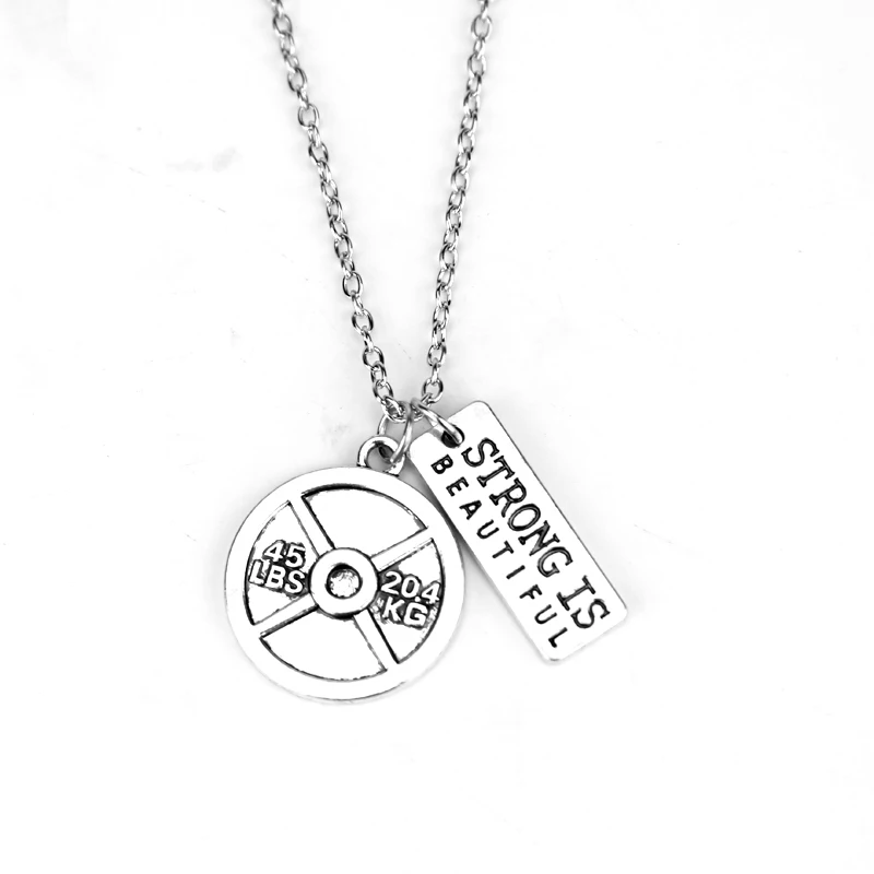 Me VS me Fitness Collier-Kettlebell Gym Haltère charme Crossfit Bijoux Lift
