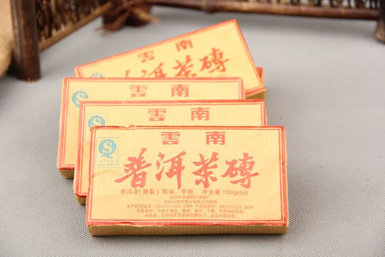 Yunnan Jia grade Pu'er Shu чай кирпич 100 г сделано в Pu-erh материалы спелый чай