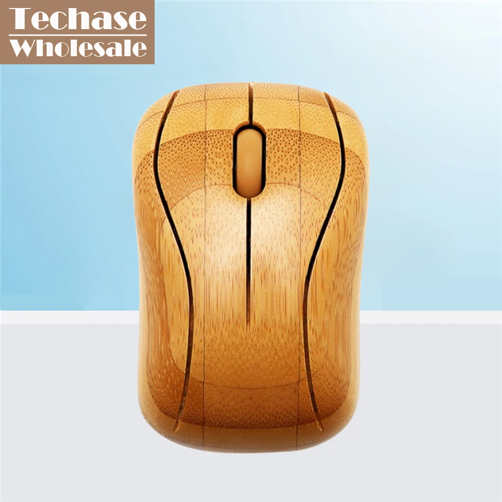 Оптовая продажа 72 шт./лот Бамбуковая мышь геймерская Беспроводная компьютерная