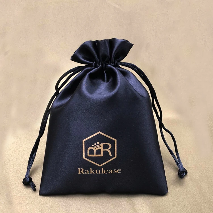 

Silk bags Jewelry Satin Bag Product Packaging Pouches Custom Logo Drawstring Bags Wholesale