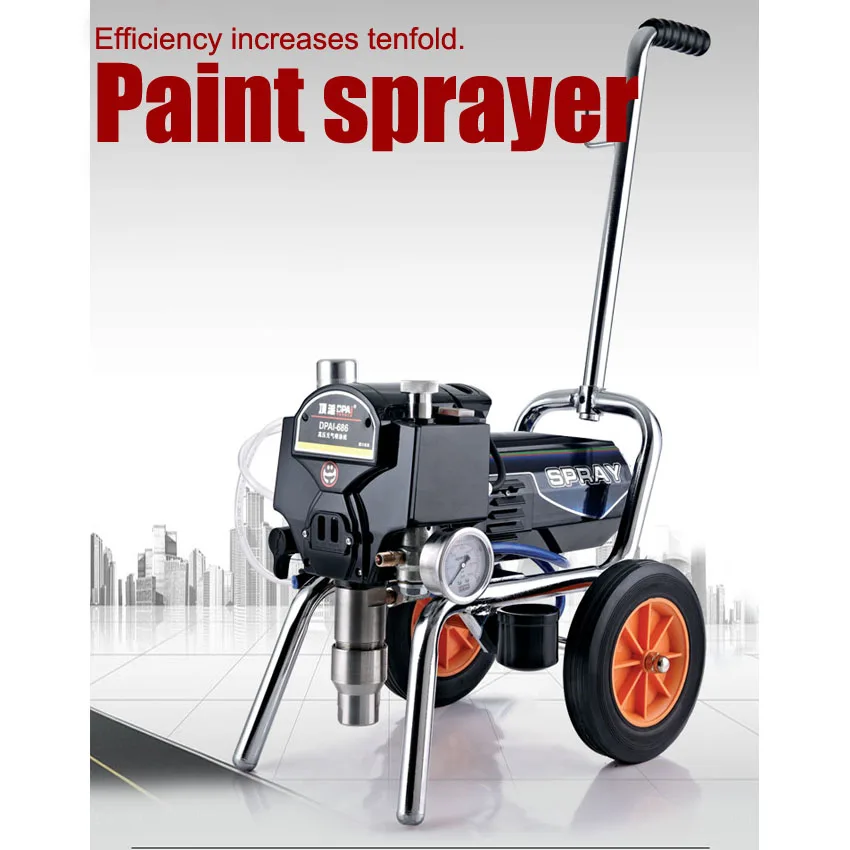 1PC Professional airless electric piston paint sprayer with spray gun