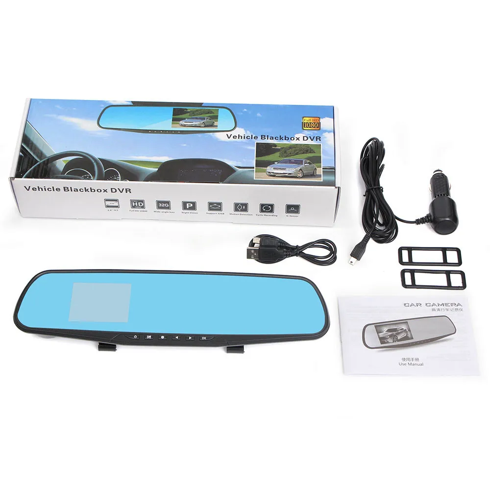 1080 P 2 8 дюймов HD ЖК дисплей зеркало автомобиля Камера DVR Cam Регистраторы Dashboard Даш 4