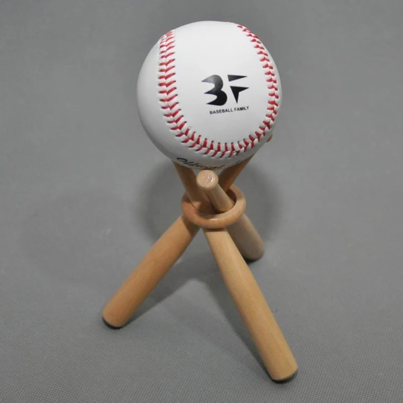 Мини твердой древесины Бейсбол Дисплей кронштейн Bat моделирования Софтбол Бейсбол Дисплей базы Дисплей круг