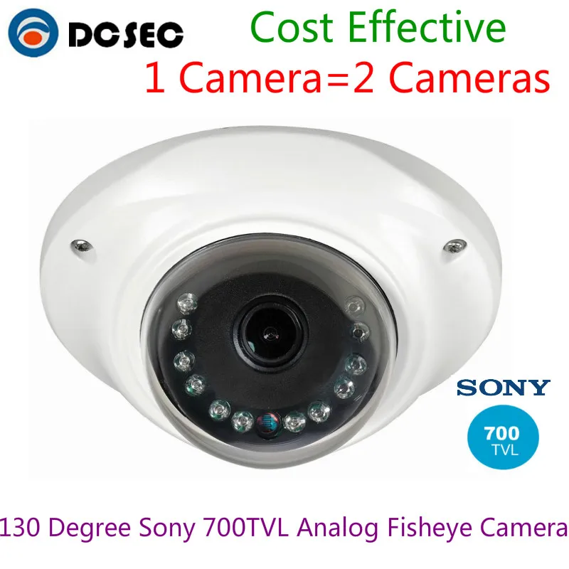 130 Degree Fisheye Wide Angle 700TVL 1/3 SONY CCD OSD Menu IR Dome CCTV