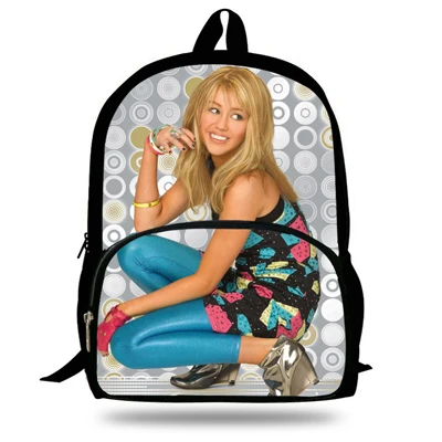 16-inch Popular Super Star Bags For Children Boys Girls Hannah Montana Backpack For Kids School Bookbags For Students Travel Bag - Цвет: FD2113