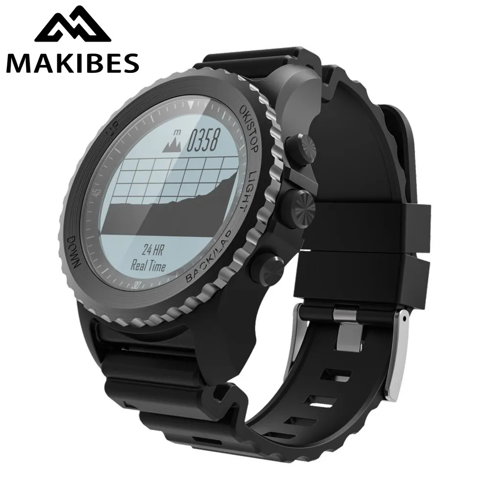  Makibes G07 GPS Men's Multisport Smart Watch Bluetooth IP68 Waterproof Snorkeling Dynamic Heart Rat - 32837130730