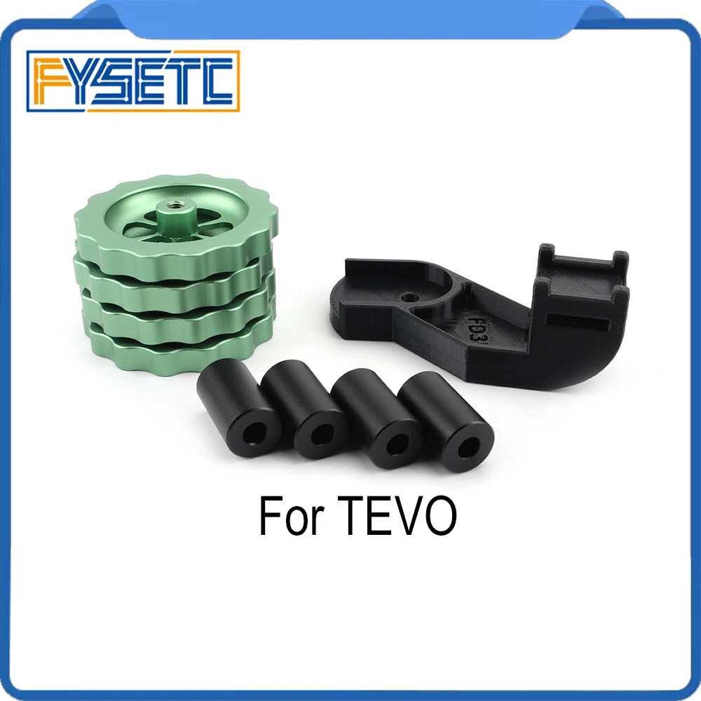 

Knob Leveler M5 Thread Twist Leveling + Aluminum Solid Spacer And Bed Mount Strain Relief Bracket For TEVO Tornado Ultimate