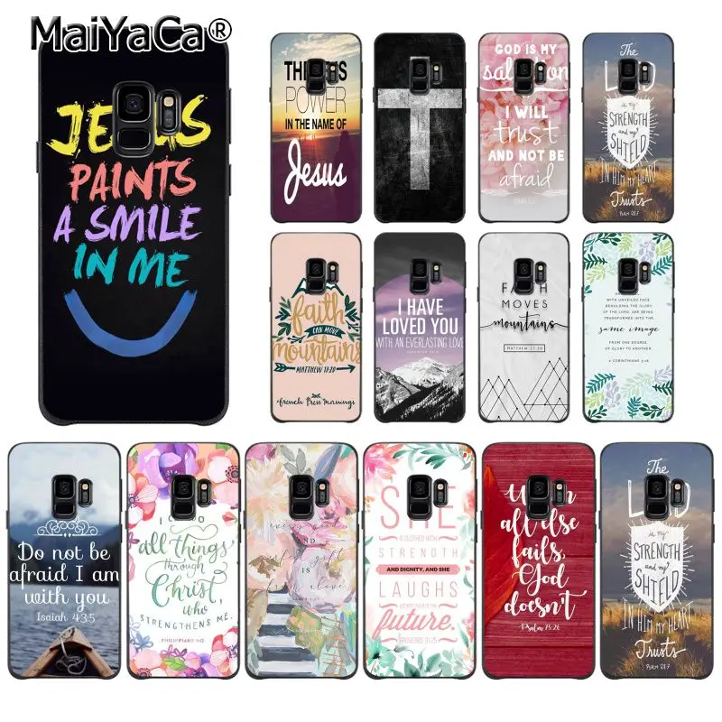 

MaiYaCa Bible verse Philippians Jesus Christ Christian Flower PhoneCase for Samsung Galaxy S7edge S6 edge plus S10 S8 S7 S9 Plus