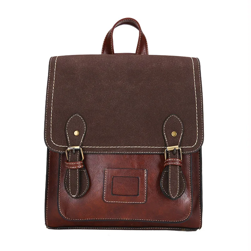 

ACE LOVE Vintage Girls Backpack Bag New Fashion High Quality PU Leather Backpack Large Capacity Casual Travel Schoolbag