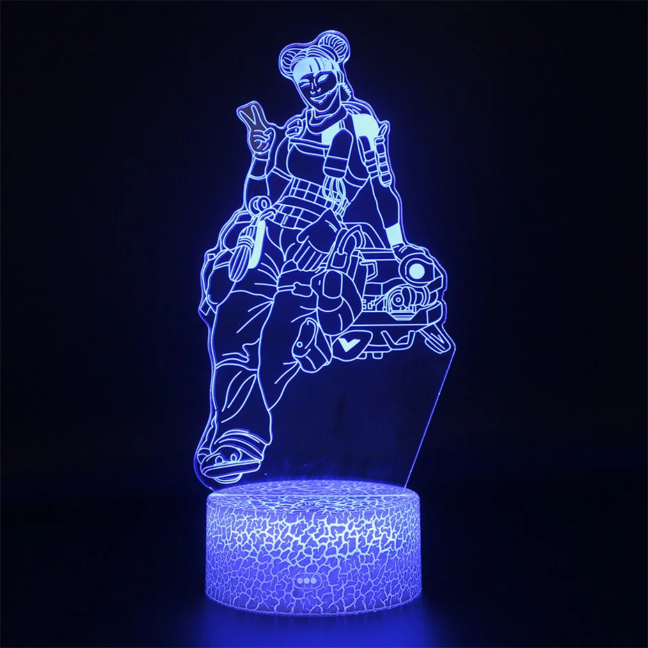 Touch 3d настольная лампа битва светодиодный вечерние Night Light Illusion светодиодный лампы APEX легенд рисунок Ночная APEX лампа