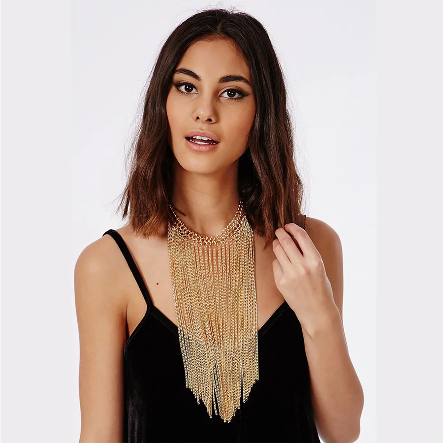 Vintage 2017 Boho Choker Bohemian Collar Fashion Plated Long Necklace