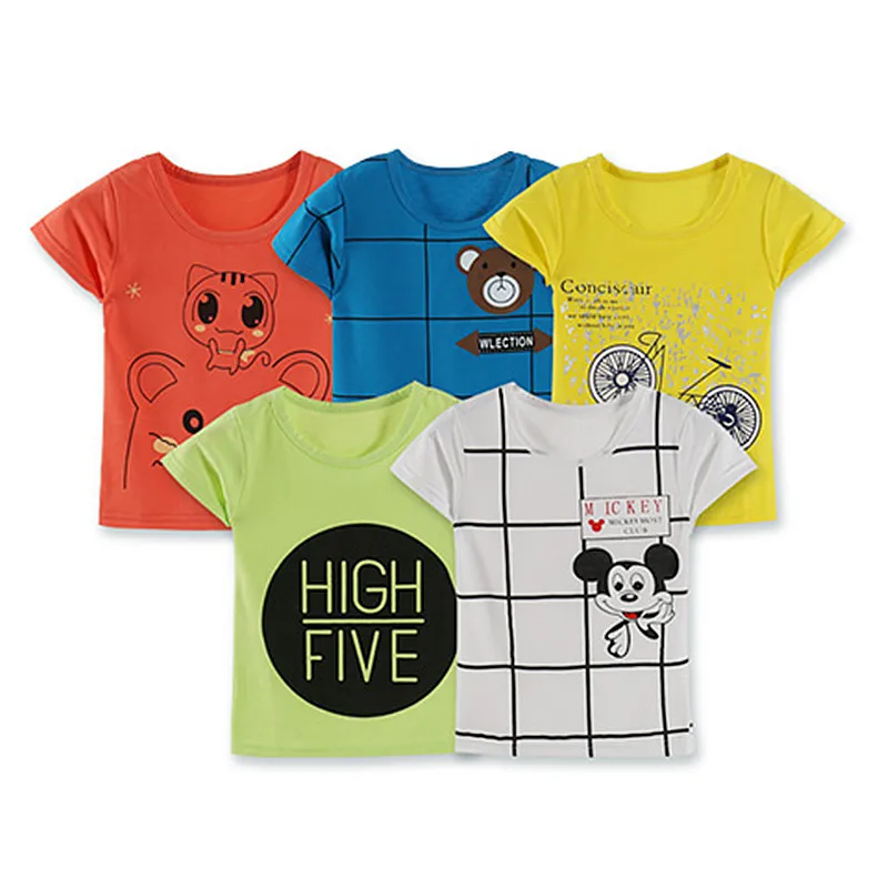 

Boys T Shirts Summer 2018 Boy Short Sleeve T Shirt Cartoon Little Girls Tops Summer Boy T Shirt O-neck Cotton Toddler T Shirts